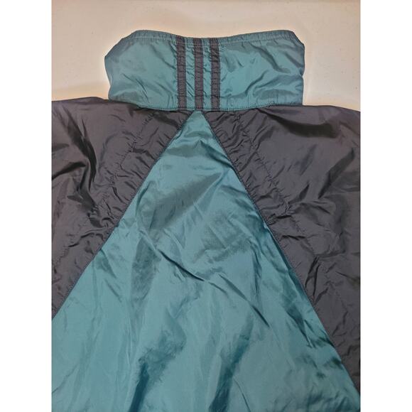 Vintage Adidas Windbreaker Track Jacket 1/2 Zip Nylon Retro Y2K Drawstring Waist - Picture 14 of 16